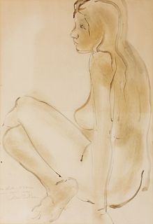 ROBERT SUDLOW (1920-2010) INK WASH ON PAPER
