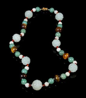 * A Beaded Necklace Length overall 23 inches.