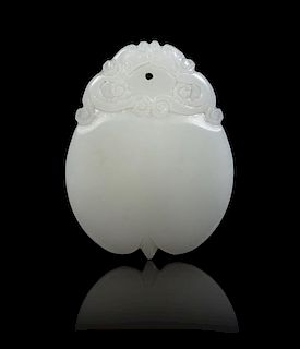 A White Jade Toggle Height 2 inches.