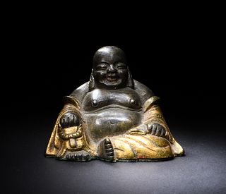 Chinese Gilt Bronze Budai, 18-19th Century