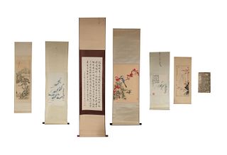 6 Chinese Scrolls and 1 Book