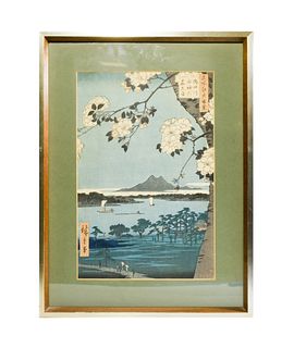 Utagawa Hiroshige Woodblock Cherry Blossoms