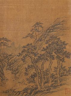 After Wu Li, (Chinese, 1632-1718), depicting mountainous landscape scenes.