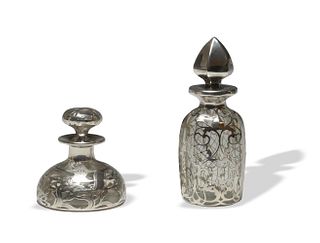 Sterling Over Glass Perfume and Decanter
