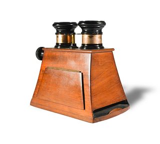 Antique Mahogany and Copper 'Brewster' Stereoscope