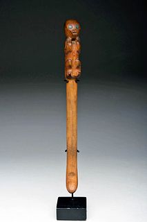 Proto-Nazca Wood Drug Spoon - Anthropomorphic Figure