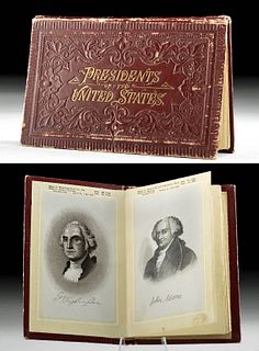 Late 19th C. Booklet of Presidents w/ Portraits