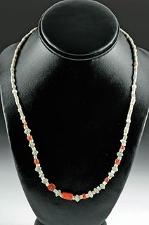 Wearable Sumerian Faience & Jasper Bead Necklace