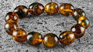 Prehistoric Chiapas Amber Bead Bracelet