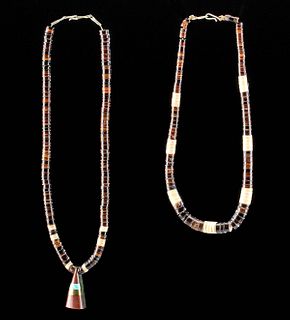 Fine Vintage Pueblo Heishi Shell Necklaces (2)