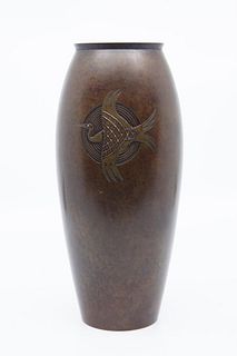 Japanese Meiji Bronze vase