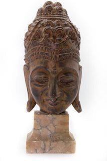 Vintage Carved Buddha Head