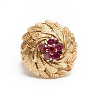14K Gold and Ruby Ring
