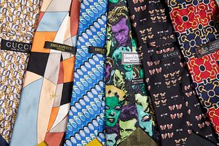 Group of 16 Gucci, Pucci and Versace mens silk ties