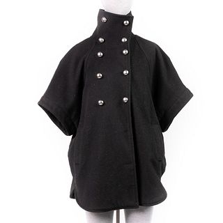 Black short sleeve peacoat style jacket