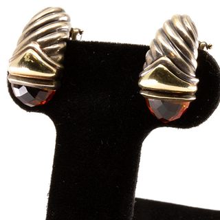 GIA Vintage David Yurman earrings sterling 14k gold