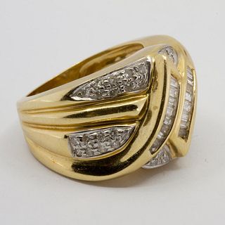 GIA 14K Gold and diamond ring