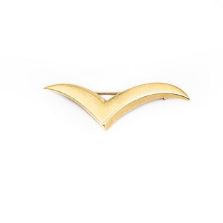 GIA Tiffany & Co Paloma Picasso 18k Yellow Gold Seagull Bird Brooch