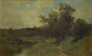 SMILLIE, George. Oil on Canvas. Summer Landscape.