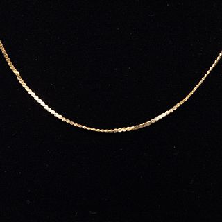 GIA 14K Yellow Gold Necklace