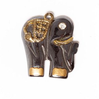 GIA Gold and Hematite Elephant