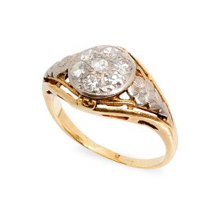 GIA Vintage 14k white gold and diamond ring s3.5