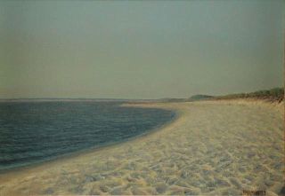 BEERMAN, John. Oil on Canvas. "Fischer Beach III".