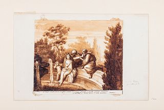 Carlo Felice Biscarra (Torino 1823-Torino 1894)  - Susanna and the Elders