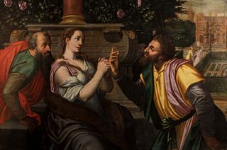 Scuola fiamminga, fine secolo XVI - inizi secolo XVII - Susanna and the Elders