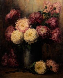 Terzaghi (Scuola italiana prima metà del XX secolo) - Vase of chrysanthemums