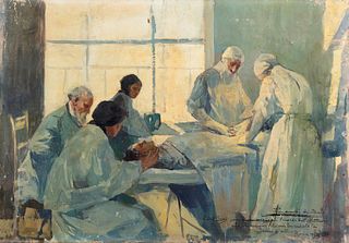 Angelo Landi da Salò (Salò 1879-1944)  - Surgical intervention, 1930