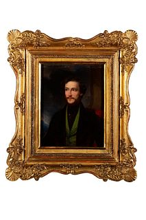 Eduard Ender (Roma 1822-Londra 1883)  - Portrait pair of young man, 1841