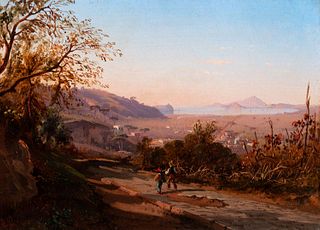 Anton Sminck van Pitloo (Arnhem 1790-Napoli 1837)  - View of the Bagnoli plain