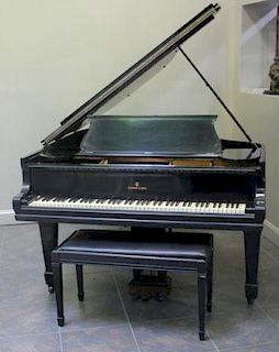 STEINWAY & Sons. Black Lacquered Grand Piano.