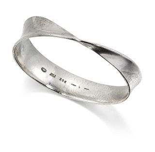 A GEORG JENSEN MOBIUS BANGLE, No. 206,?the tapered looped b