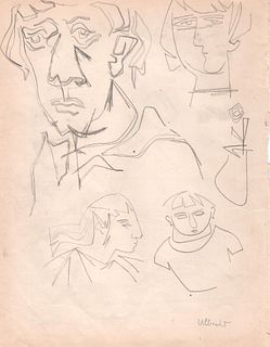 John Ulbricht - Pencil on Paper - c.1946  -  of Courtesy King Art