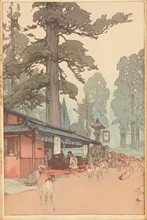 Hiroshi Yoshida "Kasuga Shrine" Woodblock Print