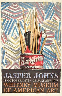 Jasper Johns Savarin Whitney Exhibition Poster 1977-78