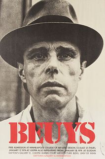 Joseph Beuys Exhibition Poster Western Man 1974