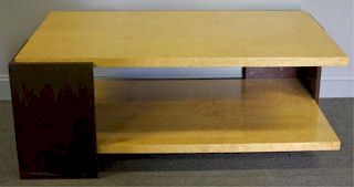 French Art Deco Two Tone Lacquered Coffee Table.