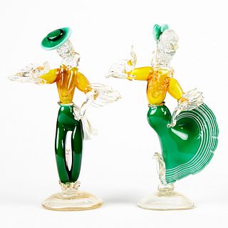 Mid-Century Modern Murano Italian Art Glass Dancing Couple