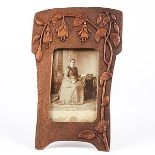 Aesthetic Movement Hand Carved Floral Photo Frame