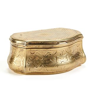 19th c. Russian Gilt Sterling Silver Box