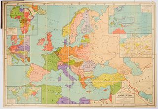 Large Fold-Out Map Europe 1922