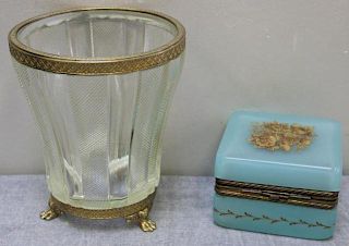Vintage Glass Lot Incl. an Opaline Vanity Box &