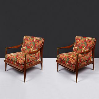Pair Ib Kofod-Larsen Mid-Century Lounge Armchairs