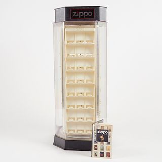 Zippo Lighter Display Counter Stand Case & Book