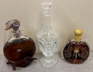 Lot of 3 Vintage Decanters Incl. Baccarat,
