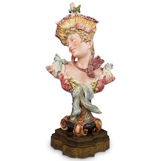 Antique Italian Porcelain Female Bust