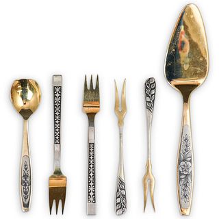 (6 Ps) Collection of Russian Silver Table Utensils